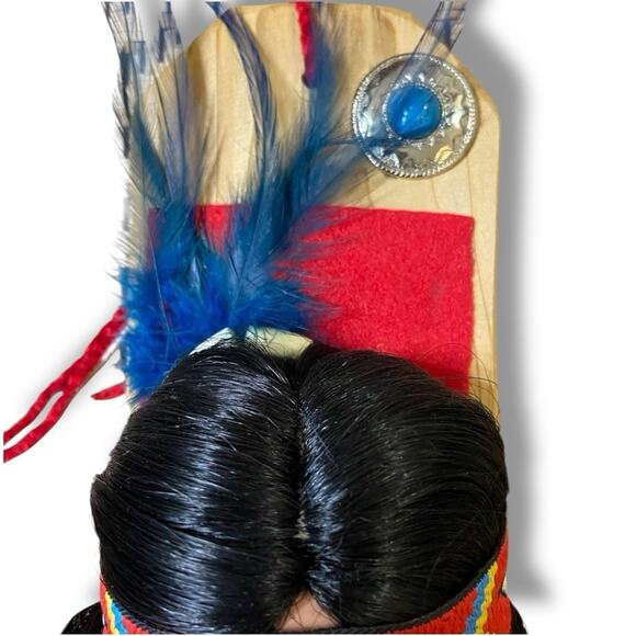 Indian Princess Porcelain Doll Head Signed Plaque - Picture 7 of 10